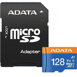 Карта пам'яті ADATA MicroSDXC Premier 128Gb Class 10 UHS-1 A2 + SD адаптер (AUSDX128GUICL10A1-RA1) [162347]