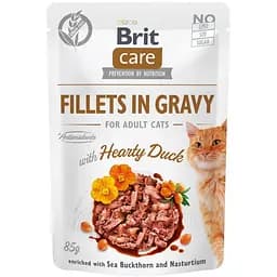 Влажный корм Brit Care Cat Pouch для кошек филе в соусе утка 85 г