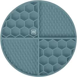 Миска-килимок для собак та котів Waudog Silicone для повільного харчування 211х211х30 мм сірий