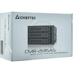 Зовнішня кишеня Chieftec CMR-2131SAS 2x5.25" - 3x3.5" HDDs Hot-Swap Metal (CMR-2131SAS) - мініатюра 4