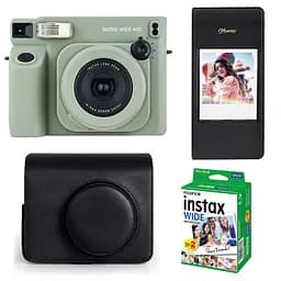 Набір камера Fujifilm Instax Wide 400 Фотопапір 20 шт. Прозорий чохол Фотоальбом на 64 фото чорний