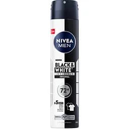 Антиперспірант Nivea Men Чорне та Біле Невидимий Класичний, аерозоль 200 мл (82242)