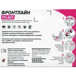 Краплі Boehringer Ingelheim Frontline Tri-Act від бліх та кліщів для собак 5-10 кг 3 мл (3 шт. х 1 мл) (159912) - мініатюра 3