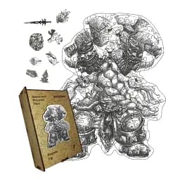 Дерев'яний фігурний пазл Король Гір, А2, Дерев'яна коробка 300+ елементів