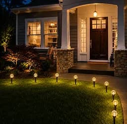 Садовий світильник garden light з сонячною панеллю / Кулясті ліхтарі для саду з бульбашками Solar / Світлодіодна LED-гірлянда для саду - мініатюра 4