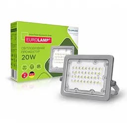 Прожектор Eurolamp з радіатором сірий (LED-FL-20(gray)) - мініатюра 2