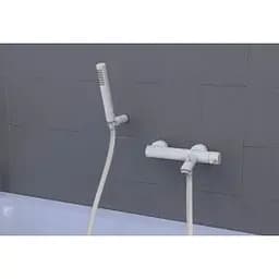 Змішувач для ванни Paffoni Light із регульованим душовим гарнітуром white matt LIG023BO, Білий матовий - мініатюра 2