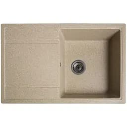 Гранітна кухонна мийка Romzha Jorum 78 Piesok (301) з крилом
