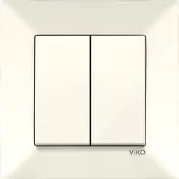 Вимикач двоклавішний VIKO Meridian кремовий (90970202-WH)