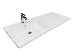 Раковина накладна Adamant FLATE 120L, прямокутна, з сифоном Click-Clack + змішувач (4824296208601) - мініатюра 2