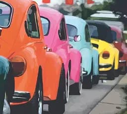 Картина за номерами Rosa Start Яскраві ретро автомобілі 35x45 см - мініатюра 2