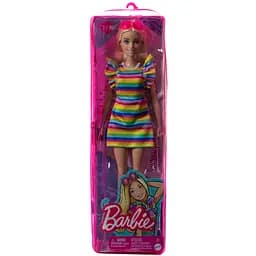 Лялька Barbie Модниця з брекетами у смугастій сукні (HJR96) - мініатюра 7