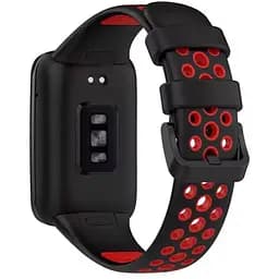 Силиконовый ремешок Primo Perfor Classic для фитнеса браслета Xiaomi Smart Band 7 Pro Black-Red