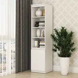 Пенал с открытыми полками MebelStar Нео 1Д 50x50x210 см Аляска белый (MBS-1150)