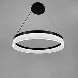 Современная кольцевая люстра в черном каркасе Ø 60 см Line F | Ст. YO18-600 BK