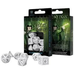 Набор кубиков Elvish White & black Dice Set , 7 шт. (SELV02)