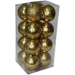 Набор игрушек на елку Ретро K09-81 19543 8 см 16 шт золотистый