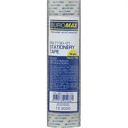 Клейка стрічка канцелярська Buromax 15 мм х 10 м 10 шт. прозора (BM.7130-01)