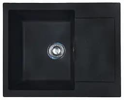 Кухонна мийка Adamant MINIMAL чорний металік 615x495x200 мм, з крилом 61,5 см