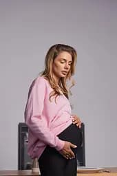 Світшот для майбутніх мам з секретом годування Santa Fe XXL-3XL (50-52) Lullababe Рожевий - мініатюра 2