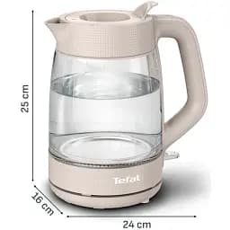 Електрочайник Tefal Morning Glass Kettle бежевий (KO2G0BE0) - мініатюра 4