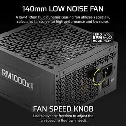 Блок живлення Corsair RM1000x 1000W ATX 3.1 80+ Gold (CP-9020300-EU) - мініатюра 3