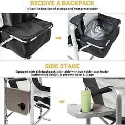 Складаний стілець KingCamp Director Chair Black/Medium Grey [2248.65.52] [146481] - мініатюра 8
