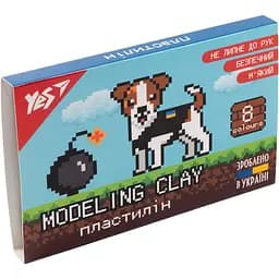 Пластилин Yes 8 Bit UA, 8 цветов, 160 г (540644)