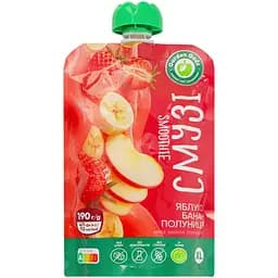 Пюре фруктове Garden Gadz Смузі яблуко-банан-полуниця гомогенізоване стерилізоване 190 г