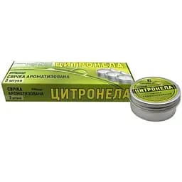 Свічка ароматизована Киш Комар! цитронела 80 г 3 шт.