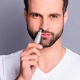 Тример для носа Hoco HP33 Electric Nose Hair Trimmer with Display Grey - мініатюра 4