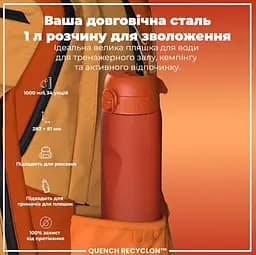 Пляшка для води ION8 1000 мл (ЕКО пляшка) BPA Free Hearty Orange (I8RF1000HORG) - мініатюра 5