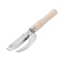 Рибочистка ніж для чищення риби з дерев'яною ручкою 22 см, Kitchette 86359