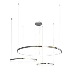 Люстра стельова LED Levistella 7529832-3B CHROME LED (400+600+800), 130W, хром, сучасний стиль, діаметр 400/600/800 мм - мініатюра 2