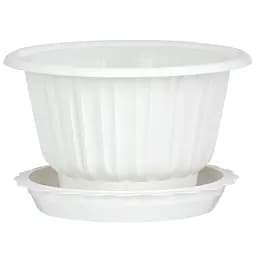 Вазон для цветов Ekodeo 0.6 л белый (P88901WH)