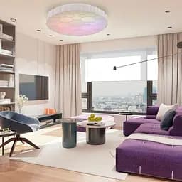 Світлодіодній накладний світильник Feron AL6030 GRAND COLOR 60Вт з RGB білий - мініатюра 2