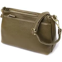 Кожаная сумка Vintage с плотным дном для женщин 27х16х11 см sum0027630