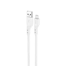 Кабель Hoco X97 Crystal color silicone charging data cable Micro белый