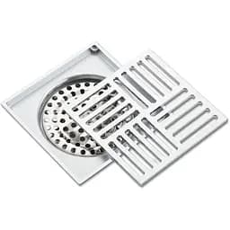 Трап для душу вертикальний Gappo G81051 латунь 100x100 мм хром