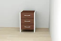 Тумба універсальна Ferrum-decor Вів'єн 3 50x41x40 білий ДСП Венге 16мм (FRD-106182) - мініатюра 3