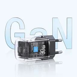 МЗП Usams US-CC254 GaN HC Ser. 30W (1USB-A/1C) Black - мініатюра 4