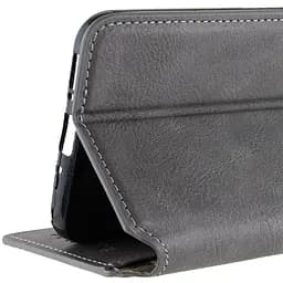 Шкіряний чохол-книжка Getman Cubic PU для Realme 11 4G Сірий - мініатюра 4