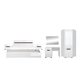 Комплект модульний в спальню ВМК (БРВ) Ацтека N77852 Білий/Білий глянець (BRW-1647)