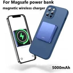 Магнітний акумулятор зовнішній Grand MagSafe wireless power bank JYD-PB14 5000mAh - мініатюра 3