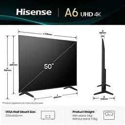 LED-телевізор Hisense 50A6Q (7134232) - мініатюра 2