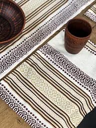 Льняная салфетка с украинским орнаментом Луч 30х40 см 8 шт.