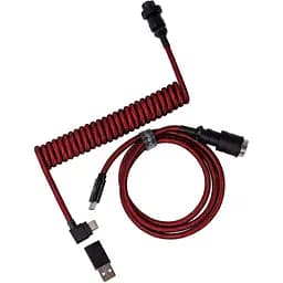 Кабель Keychron Type-A/Type-C Premium Coiled Aviator Cable-Angled Red (CAB4_KEYCHRON)