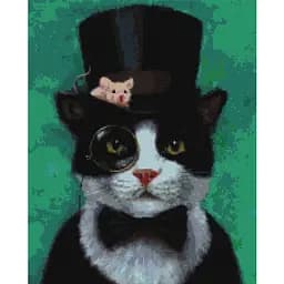 Алмазная мозаика Brushme Котик джентльмен Lucia Heffernan 40x50 см (DBS1207)