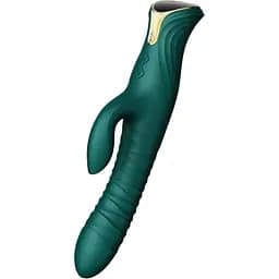 Вибратор-кролик Zalo Mose Rabbit Thruster 25.7 см зеленый