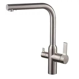 Змішувач для кухні на дві води Koer KI-72020-02 KR4797 Нержавіюча сталь